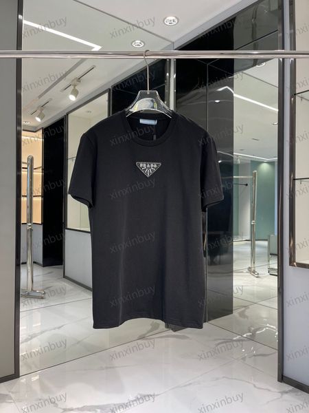 xinxinbuy men designer tee t shirt 23ss milan drill metal triangle label short sleeve cotton women white black s-2xl, Black;brown 
xinxinbuy men designer tee t shirt 23ss milan drill metal triangle label short sleeve cotton women white black s-2xl, Black;brown