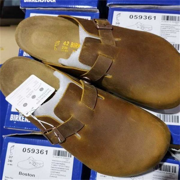 german slippers designer birkinstocks shoes men's and women's soft soled baotou slippers boken real leather flat heel leather semi, Black
german slippers designer birkinstocks shoes men's and women's soft soled baotou slippers boken real leather flat heel leather semi, Black