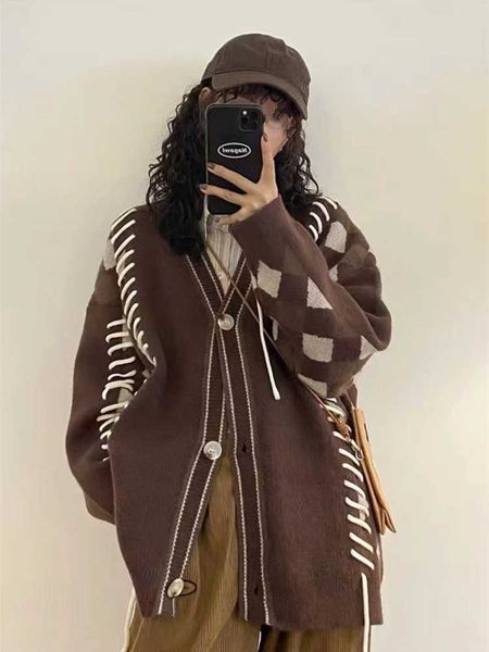 cardigan sweater women autumn winter new v-neck loose long-sleeved coat korean fashion knitted oversized 230222, White;black
cardigan sweater women autumn winter new v-neck loose long-sleeved coat korean fashion knitted oversized 230222, White;black