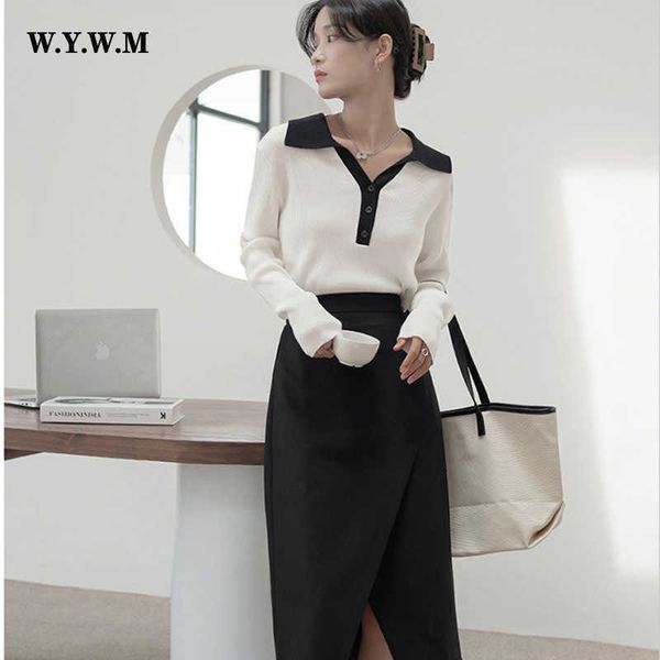 wywm french vintage v-neck long sleeve knitted sweater women elegant minimalist patchwork female autumn slimming jumper 230222, White;black
wywm french vintage v-neck long sleeve knitted sweater women elegant minimalist patchwork female autumn slimming jumper 230222, White;black