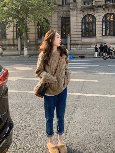 winter clothes women sweater korean fashion new in o-neck loose pulls pullover long sleeve oversized christmas 230222, White;black
winter clothes women sweater korean fashion new in o-neck loose pulls pullover long sleeve oversized christmas 230222, White;black