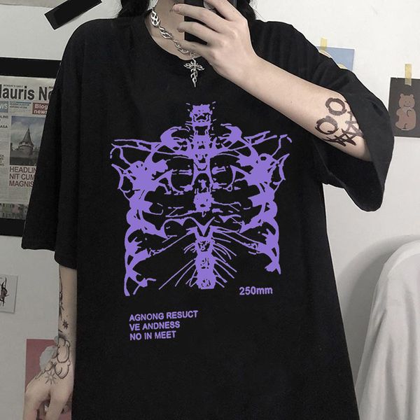 women's tshirt tshirt dark skull bones heart and lung shirt japanese kawaii vintage streetwear punk gothic summer tees 230222, White
women's tshirt tshirt dark skull bones heart and lung shirt japanese kawaii vintage streetwear punk gothic summer tees 230222, White