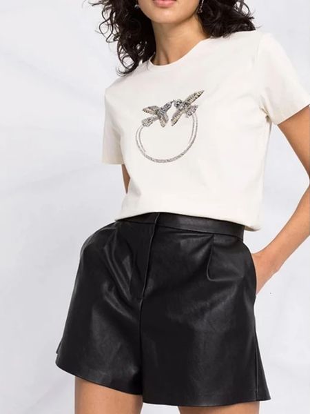 women's tshirt short sleeve tee beading birds decoration round neck tshirt 2 colors 230222, White
women's tshirt short sleeve tee beading birds decoration round neck tshirt 2 colors 230222, White