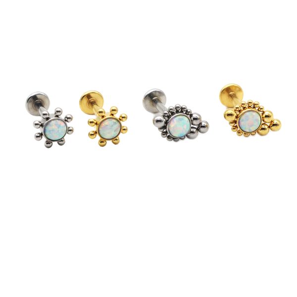 opal lip stud steel gold surgical steel labrets ear tragus earring 16g 8mm body piercing jewelry, Black
opal lip stud steel gold surgical steel labrets ear tragus earring 16g 8mm body piercing jewelry, Black