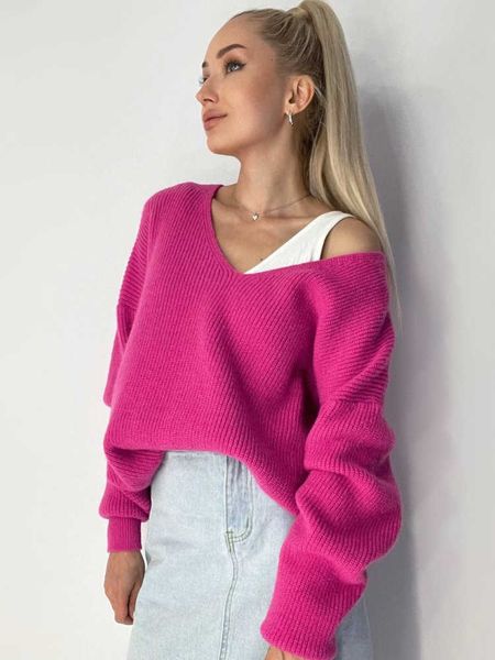 autumn and winter new deep v-neck sweater off-the-shoulder green white knitted loose fashion 230222, White;black
autumn and winter new deep v-neck sweater off-the-shoulder green white knitted loose fashion 230222, White;black