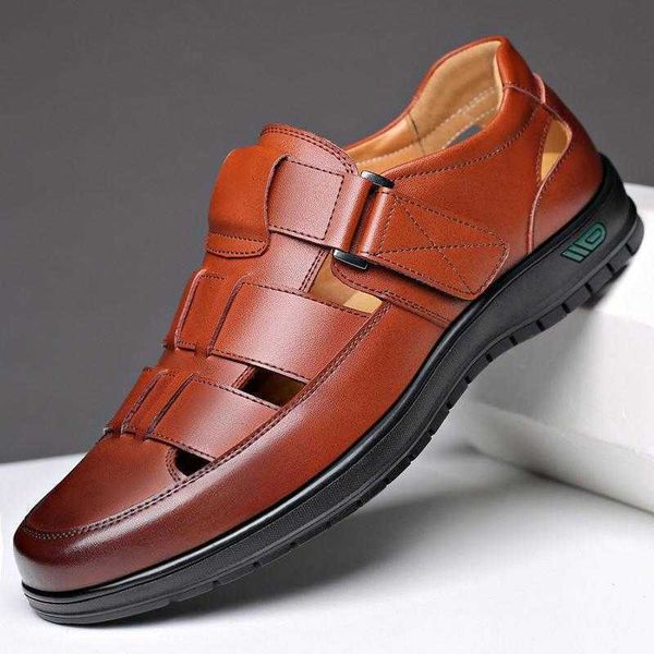 sandals summer shoes for men hollow out pu leather breathable sandals non-slip flats soft bottom handmade tide design footwear men shoesj230, Black
sandals summer shoes for men hollow out pu leather breathable sandals non-slip flats soft bottom handmade tide design footwear men shoesj230, Black