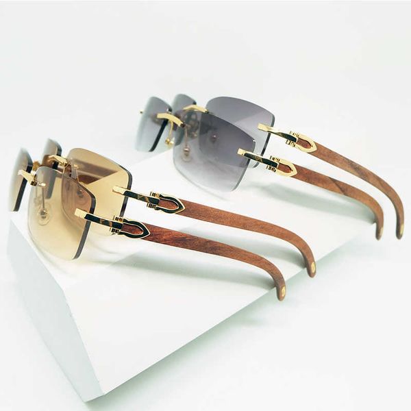 wood sunglasses men designer sun glasses luxury square rimless shades for women new fashion factory sun glasses 70%off, White;black
wood sunglasses men designer sun glasses luxury square rimless shades for women new fashion factory sun glasses 70%off, White;black
