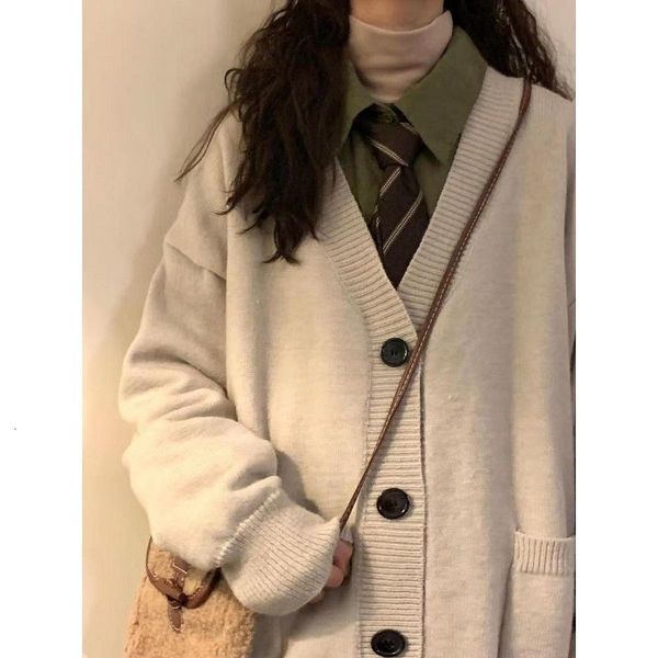 men s sweaters knitwear loose big v neck single breasted solid color knit cardigan retro lazy wind jacket for men and women 230221, White;black
men s sweaters knitwear loose big v neck single breasted solid color knit cardigan retro lazy wind jacket for men and women 230221, White;black