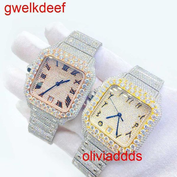 fashion iced out watchesmens wrist luxury round cut lab gr ddgu vu1i, Slivery;golden