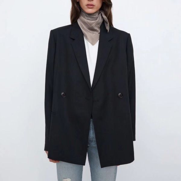 womens jackets totem black doublebreasted shoulder pads blazer women fall minimalist style design loose suit collar coat 230222, Black;brown
womens jackets totem black doublebreasted shoulder pads blazer women fall minimalist style design loose suit collar coat 230222, Black;brown