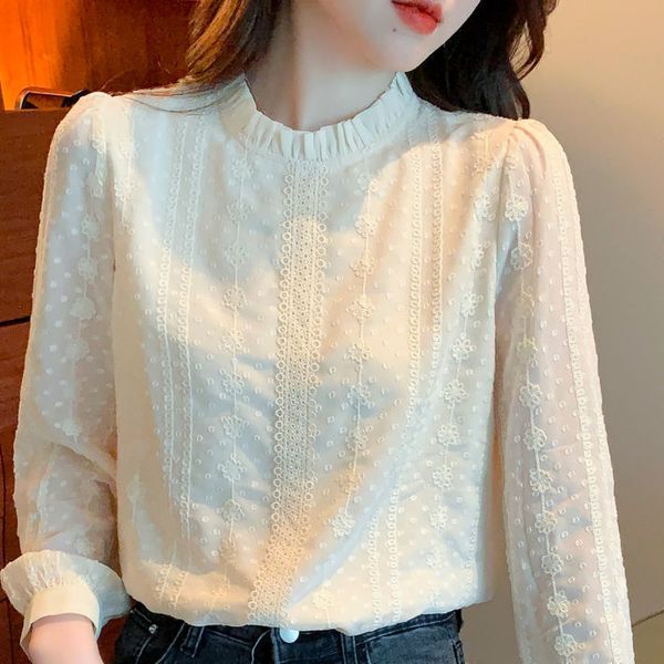 long sleeve blouse women blouses mujer de moda 2022 stand collar apricot chiffon blouse shirt women blouses female blouse, White
long sleeve blouse women blouses mujer de moda 2022 stand collar apricot chiffon blouse shirt women blouses female blouse, White