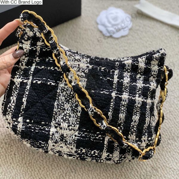 cc totes womens woolen quilted hobo designer bags totes metal hardware chain handle underarm two-tone tweed luxury handbags shoulder large c
cc totes womens woolen quilted hobo designer bags totes metal hardware chain handle underarm two-tone tweed luxury handbags shoulder large c