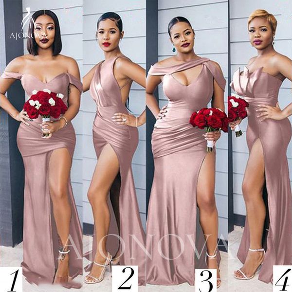 party dresses pink satin for weddings side split mermaid elegant women wedding bridesmaid woman robe guest 230221, White;black
party dresses pink satin for weddings side split mermaid elegant women wedding bridesmaid woman robe guest 230221, White;black