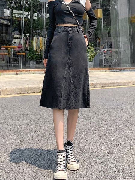 casual dresses xisteps a-line women skirt midi denim high waist female skirt elegant y2k autumn solid streetwear plus size ladies skirts 230, Black;gray
casual dresses xisteps a-line women skirt midi denim high waist female skirt elegant y2k autumn solid streetwear plus size ladies skirts 230, Black;gray