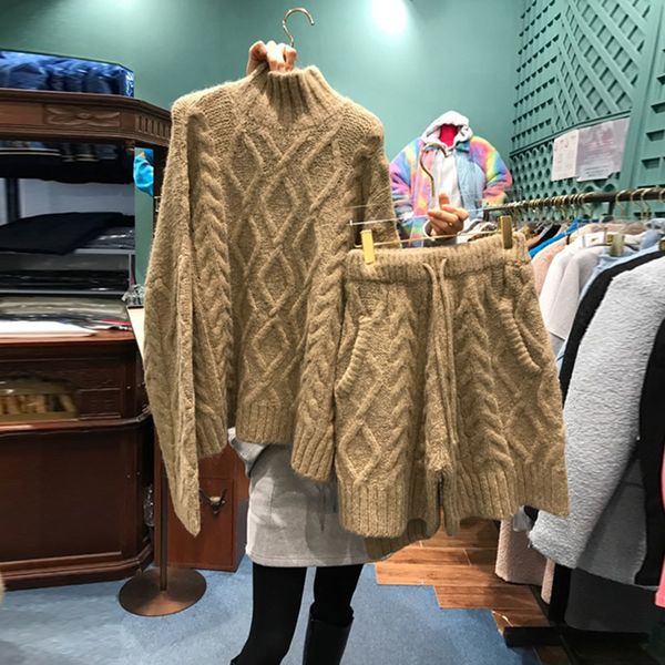 women s two piece pants autumn winter 2 set turtleneck chic argyle twist knit sweatwers drawstring double pockets shorts elegant suit 230223, White
women s two piece pants autumn winter 2 set turtleneck chic argyle twist knit sweatwers drawstring double pockets shorts elegant suit 230223, White