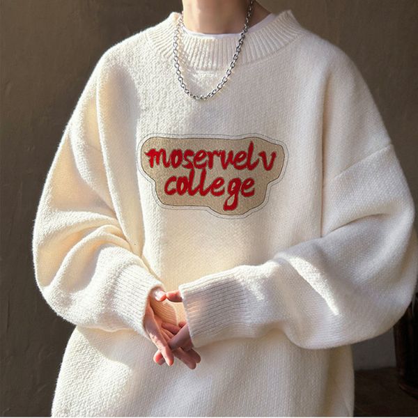 men's tshirts american casual sweater autumn winter teenagers wear oversize large size knitwear couples fashion men clothing 230223, White;black
men's tshirts american casual sweater autumn winter teenagers wear oversize large size knitwear couples fashion men clothing 230223, White;black