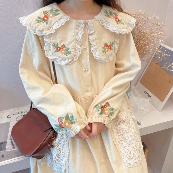 casual dresses women corduroy spring autumn lace sweet cute long sleeve dress button preppy style kawaii chic ins fashion clothing 230223, Black;gray
casual dresses women corduroy spring autumn lace sweet cute long sleeve dress button preppy style kawaii chic ins fashion clothing 230223, Black;gray