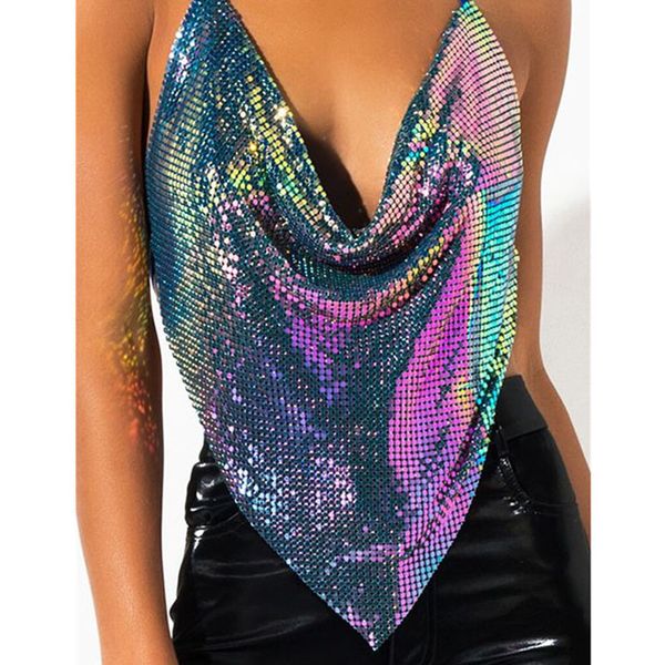 women's tanks camis backless metal sequined solid sleeveless halter hollow out v neck adjustable chain women nightclub crop 230223, White
women's tanks camis backless metal sequined solid sleeveless halter hollow out v neck adjustable chain women nightclub crop 230223, White