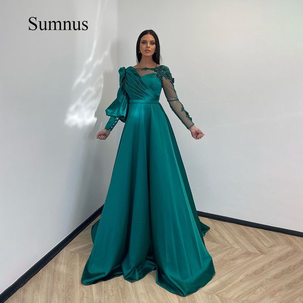 party dresses sumnus dark green satin a line dubai evening appliques long sleeve saudi arabic formal prom gowns sweep train 230222, White;black
party dresses sumnus dark green satin a line dubai evening appliques long sleeve saudi arabic formal prom gowns sweep train 230222, White;black