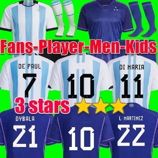 3 stars argentina soccer jerseys 22 23 dybala di maria martinez de paul maradona fernandez player fans kids kit men women football shirt uni, Black;yellow
3 stars argentina soccer jerseys 22 23 dybala di maria martinez de paul maradona fernandez player fans kids kit men women football shirt uni, Black;yellow