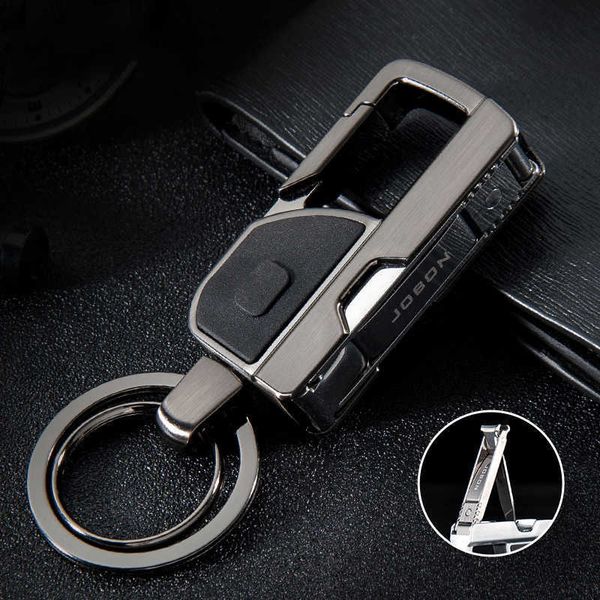 key rings multifunctional car keychain metal band led light creative stainless steel nail clippers scissors men's car key pendant j2302, Slivery;golden
key rings multifunctional car keychain metal band led light creative stainless steel nail clippers scissors men's car key pendant j2302, Slivery;golden
