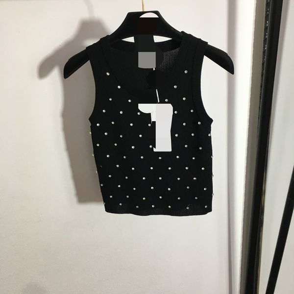 224 2023 runway spring summer women sweater black white beads brand same style sweater short sleeve crew neck fashion clothes meiyi, White;black
224 2023 runway spring summer women sweater black white beads brand same style sweater short sleeve crew neck fashion clothes meiyi, White;black