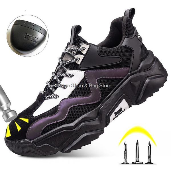 boots safety shoes men women steel toe puncture proof work sneaker breathable male protective working sporty 230223, Black
boots safety shoes men women steel toe puncture proof work sneaker breathable male protective working sporty 230223, Black