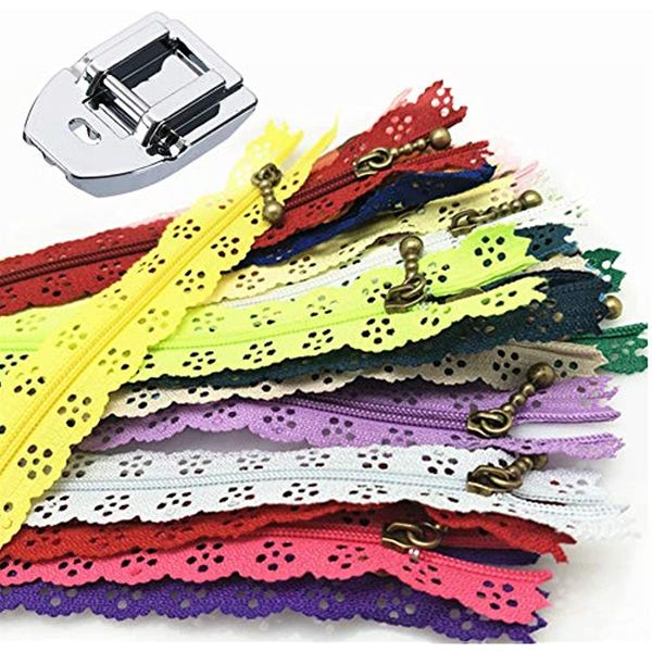 fbshicung 30pcs 12 inch nylon lace zippers closed end zippers and 1pcs zipper presser foot,for diy sewing tailor craft bed bag wedding dress
fbshicung 30pcs 12 inch nylon lace zippers closed end zippers and 1pcs zipper presser foot,for diy sewing tailor craft bed bag wedding dress