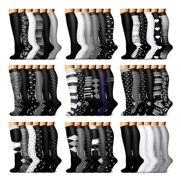 5pc socks hosiery 56 pairs men and women compression socks circulation recovery varicose veins nursing travel running hiking sports socks z0, Black;white
5pc socks hosiery 56 pairs men and women compression socks circulation recovery varicose veins nursing travel running hiking sports socks z0, Black;white