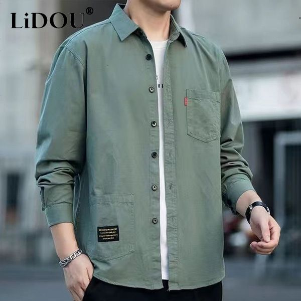 men's casual shirts autumn winter korean style solid color loose casual male shirt long sleeve all match fashion blouse man chic street, White;black
men's casual shirts autumn winter korean style solid color loose casual male shirt long sleeve all match fashion blouse man chic street, White;black