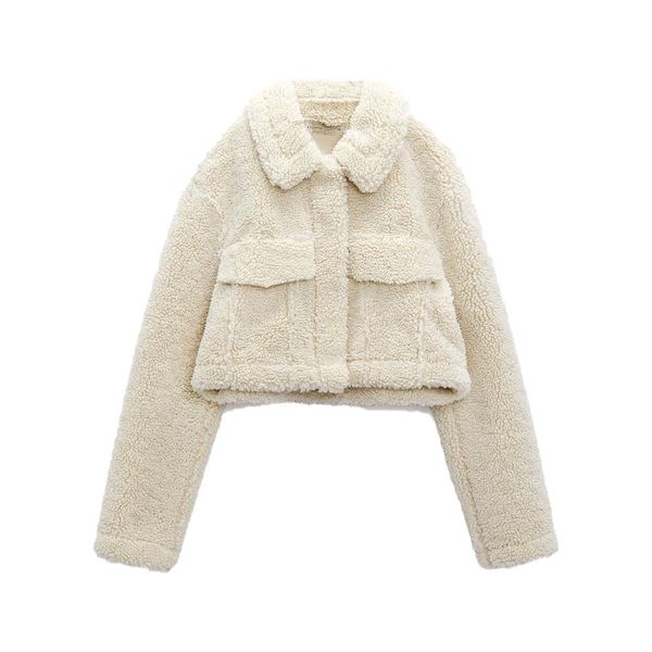 women's jackets zach aiisa fashion lapel long sleeved single breasted fleece textured short shirt jacket women's autumn and winter, Black;brown
women's jackets zach aiisa fashion lapel long sleeved single breasted fleece textured short shirt jacket women's autumn and winter, Black;brown