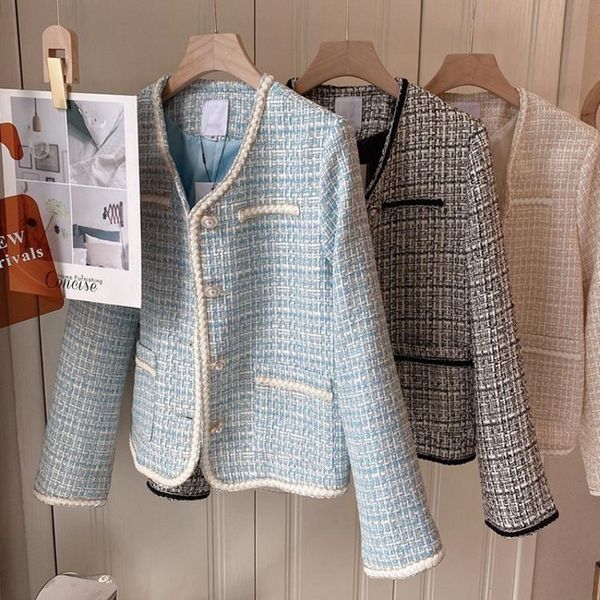 womens jackets runway fall spring plaid tweed short jacket elegant sweet blouse single breasted weave female coat outerwear 230223, Black;brown
womens jackets runway fall spring plaid tweed short jacket elegant sweet blouse single breasted weave female coat outerwear 230223, Black;brown