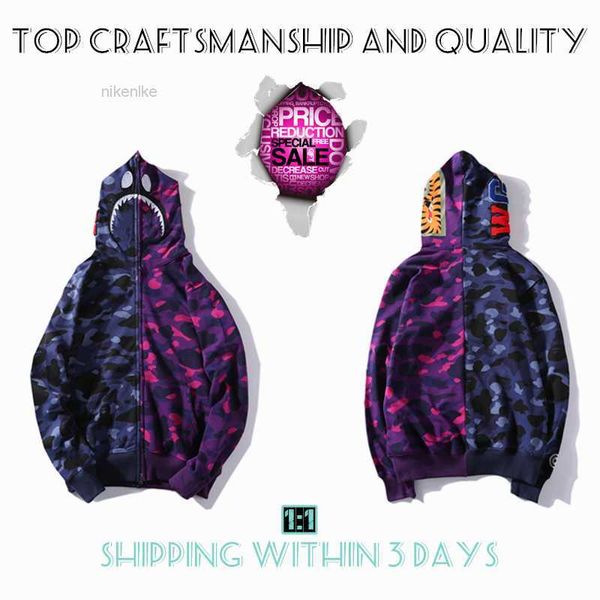 craftsmanship mens hoodies shark pullover apes hoodie designer jacket tiger full zip color harajuku sweatshirt fashion co-branding camouflag, Black
craftsmanship mens hoodies shark pullover apes hoodie designer jacket tiger full zip color harajuku sweatshirt fashion co-branding camouflag, Black
