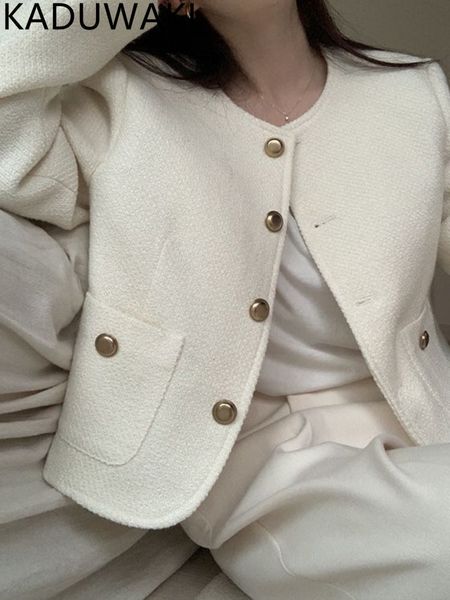 womens jackets small fragrance tweed coat women round neck loose casual long sleeve short autumn winter korean style chic 230223, Black;brown
womens jackets small fragrance tweed coat women round neck loose casual long sleeve short autumn winter korean style chic 230223, Black;brown