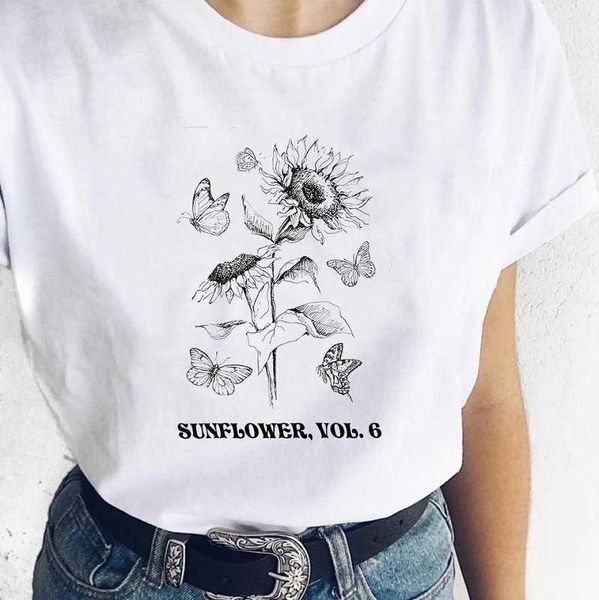women's t-shirt aesthetic sunflower butterfly print women t shirt summer cotton short sleeve o neck harajuku femme oversized tee y2k l, White
women's t-shirt aesthetic sunflower butterfly print women t shirt summer cotton short sleeve o neck harajuku femme oversized tee y2k l, White