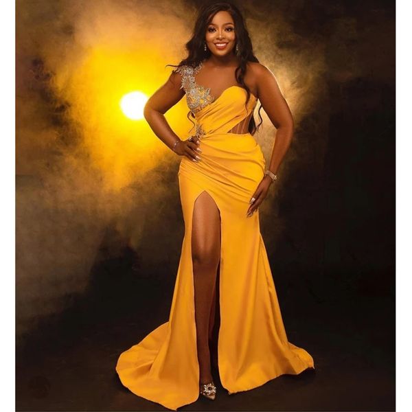 prom dresses one shoulder yellower lace appliques high side split arabic evening gowns custom made formal party dress 2023, Black
prom dresses one shoulder yellower lace appliques high side split arabic evening gowns custom made formal party dress 2023, Black