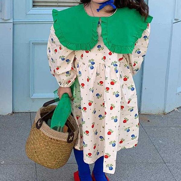 girl's dresses children's clothing 2023 new spring autumn long sleeve girls cute peter pan collar fashion flower print pattern one, Red;yellow
girl's dresses children's clothing 2023 new spring autumn long sleeve girls cute peter pan collar fashion flower print pattern one, Red;yellow