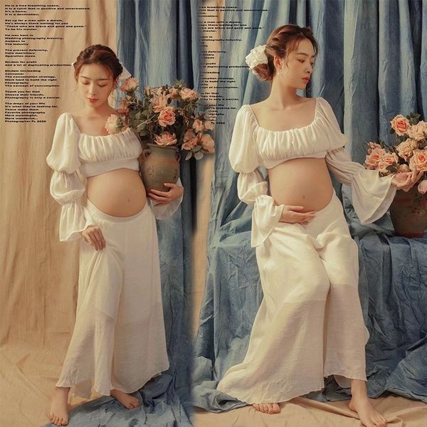 sleep lounge 2pcs maternity pography dress baby shower gown women ruffle long sleeve tulle pantsset sweet pregnant 230223, White
sleep lounge 2pcs maternity pography dress baby shower gown women ruffle long sleeve tulle pantsset sweet pregnant 230223, White