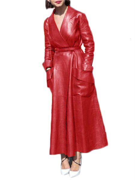 women's jackets faux leather jacket women red green 8 colors s5xl xlong slim spring autumn fashion temperament pu coat female 230222, Black;brown
women's jackets faux leather jacket women red green 8 colors s5xl xlong slim spring autumn fashion temperament pu coat female 230222, Black;brown