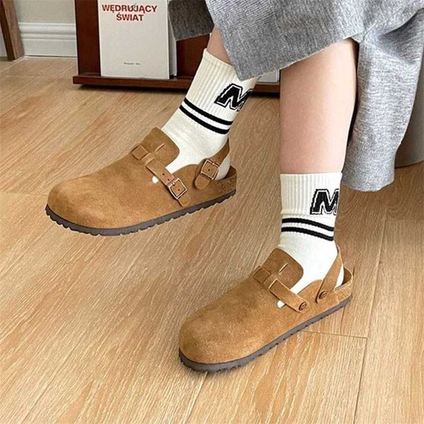 luxury slippers designer birkinstocks sandals 2023 new type boken shoes baotou half slippers women's single round toe wear thick soles, Black
luxury slippers designer birkinstocks sandals 2023 new type boken shoes baotou half slippers women's single round toe wear thick soles, Black