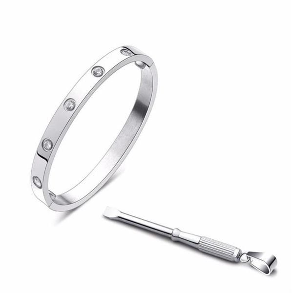 titanium steel love bracelets silver rose gold bangles women men screw screwdriver bracelet couple jewelry with box set shipp262s, Black
titanium steel love bracelets silver rose gold bangles women men screw screwdriver bracelet couple jewelry with box set shipp262s, Black