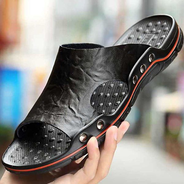 slippers dome cameras summer men's slippers genuine leather slippers sandals luxury classic leather original men's flip flops outd, Black
slippers dome cameras summer men's slippers genuine leather slippers sandals luxury classic leather original men's flip flops outd, Black