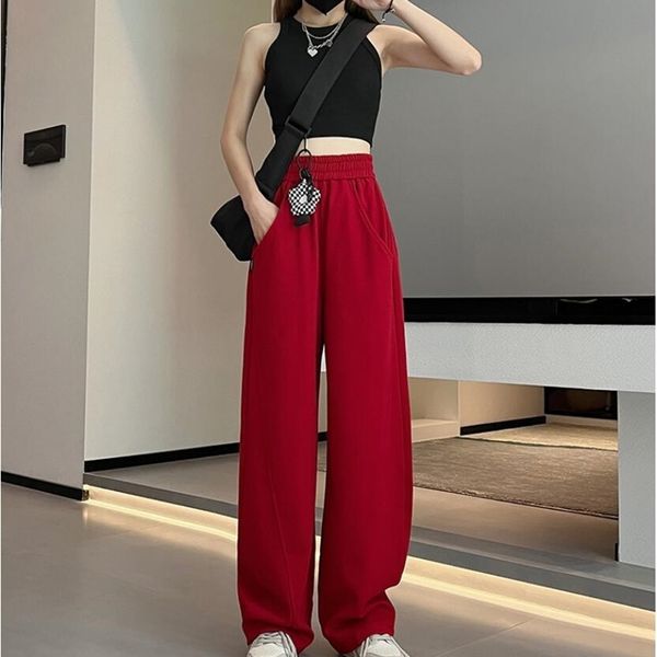 women's pants autumn mopping banana girl leg high waist straight trousers casual sports 230222, Black;white
women's pants autumn mopping banana girl leg high waist straight trousers casual sports 230222, Black;white