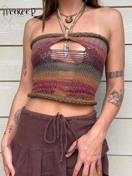 women s tanks camis weekeep hollow out knit corset distressed sleeveless halter camisole y2k aesthetic women crop club party tee lady 23022, White
women s tanks camis weekeep hollow out knit corset distressed sleeveless halter camisole y2k aesthetic women crop club party tee lady 23022, White