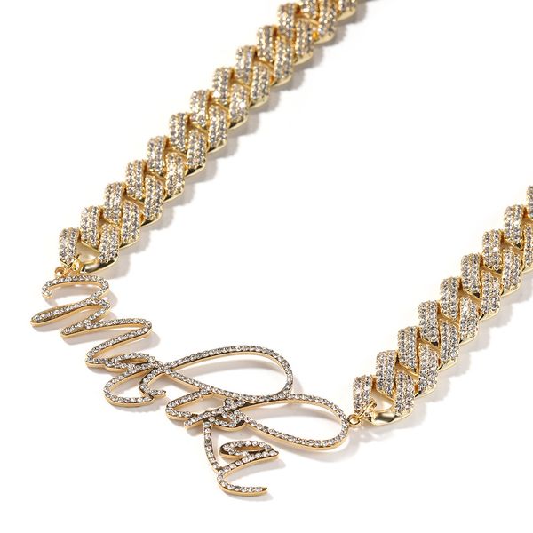 new fashion diy custom name letter necklace gold plated bling cz cursive letters pendant necklace with 13mm 22inch cuban chain for men women, Silver
new fashion diy custom name letter necklace gold plated bling cz cursive letters pendant necklace with 13mm 22inch cuban chain for men women, Silver