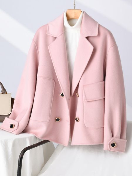 women's jackets pure wool doublesided suede coat highend fashion versatile western style doublebreasted lapel short woollen 230223, Black;brown
women's jackets pure wool doublesided suede coat highend fashion versatile western style doublebreasted lapel short woollen 230223, Black;brown