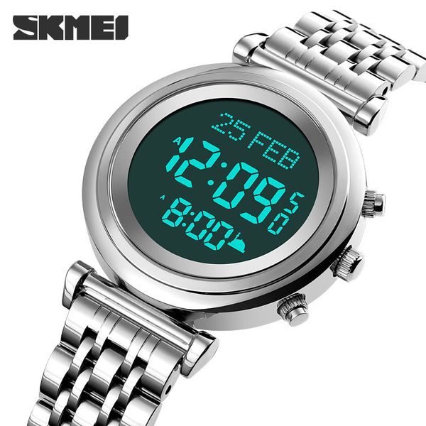 wristwatches skmei azan watch for men muslim prayer watches mens adhan qibla islam al harameen fajr time digital wristwatch women clock 2302, Slivery;brown
wristwatches skmei azan watch for men muslim prayer watches mens adhan qibla islam al harameen fajr time digital wristwatch women clock 2302, Slivery;brown