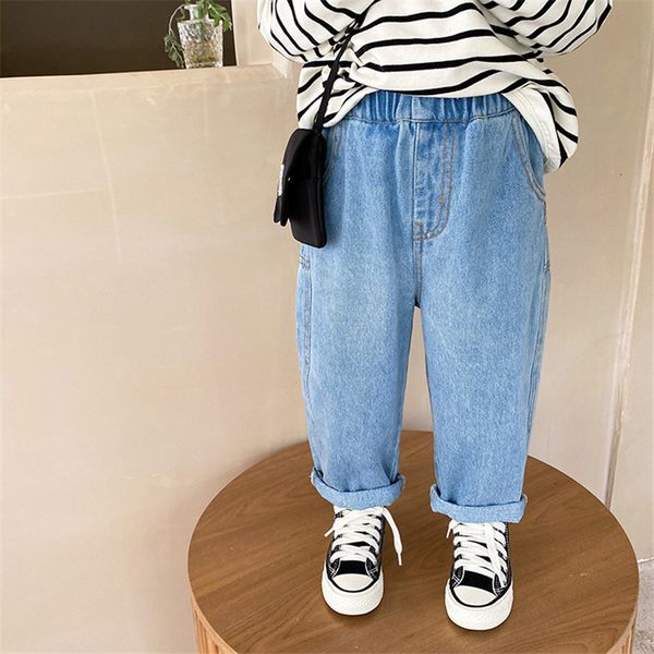 jeans all-match straight denim pants korean style boys washed cotton jeans 1-7t solid color fashion toddler girl fall clothes wide leg 23022, Blue
jeans all-match straight denim pants korean style boys washed cotton jeans 1-7t solid color fashion toddler girl fall clothes wide leg 23022, Blue