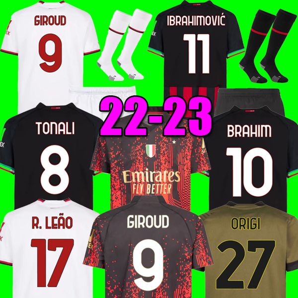 giroud 22 23 soccer jerseys tomori origi dest r.leao lazetic kalulu 2022 2023 tonali a.rebic theo brahim men kids set football shirt fourth, Black
giroud 22 23 soccer jerseys tomori origi dest r.leao lazetic kalulu 2022 2023 tonali a.rebic theo brahim men kids set football shirt fourth, Black