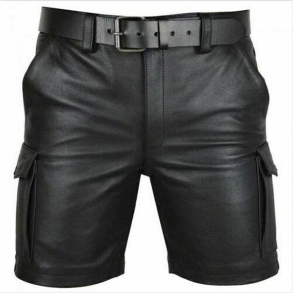 men's shorts summer men leather elastic outerwear short pants male fashion pu faux s 230223, White;black
men's shorts summer men leather elastic outerwear short pants male fashion pu faux s 230223, White;black